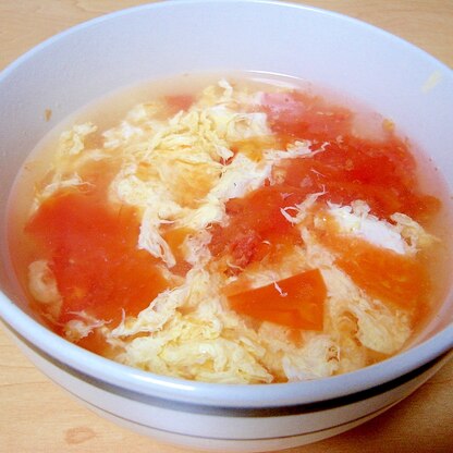 卵とトマトの中華スープ